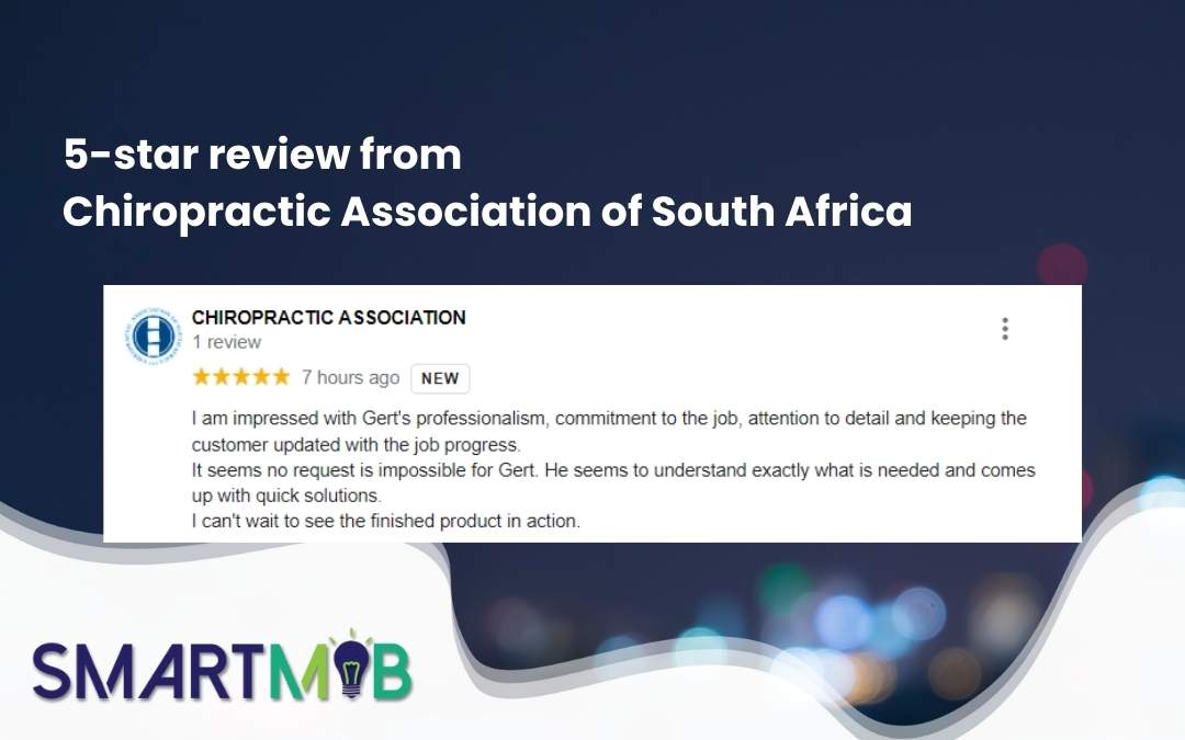 5-star review by Chiropractic Association of South Africa